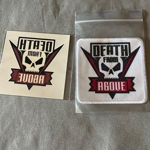 Starship Troopers Death From Above temp tattoo and see on patch